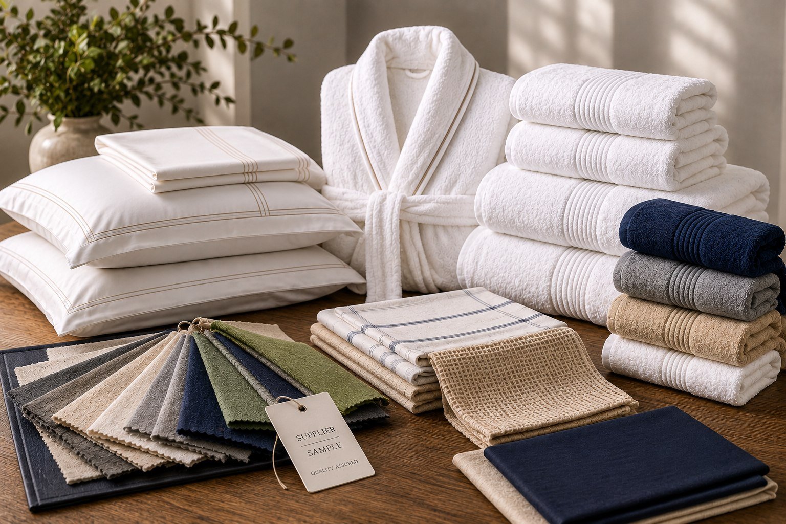 Premium bed, bath and kitchen textile supplier samples